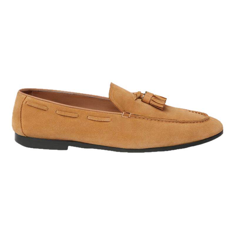 LoroPiana/诺悠翩雅男士莫卡辛鞋流苏防水小牛皮阿德勒双线新款