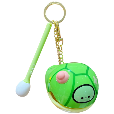 2024年新款卡皮巴拉脑壳有包佛系木鱼汽车钥匙扣女精致男书包挂件