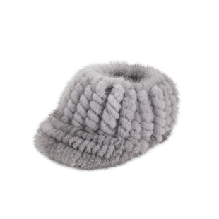 水貂女帽貂毛鸭舌空顶女帽加厚保暖护耳皮草秋冬百搭貂帽女款皮帽