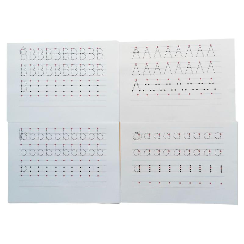 【书写练习】26个英文大小写字母 0-9数字笔顺描红学生练字帖纸
