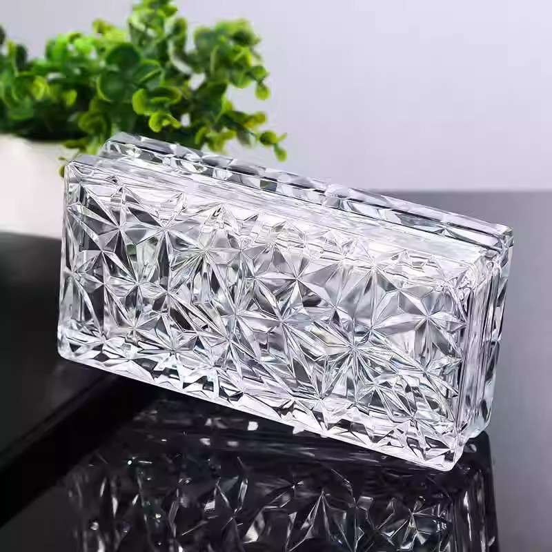 超白玻璃砖水晶砖隔断空心砖头透光人卫生间方砖墙冰晶透明透不纹