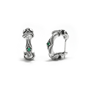 睡莲生生世世 原创设计925纯银无限循环星球耳夹耳圈星球复古耳环