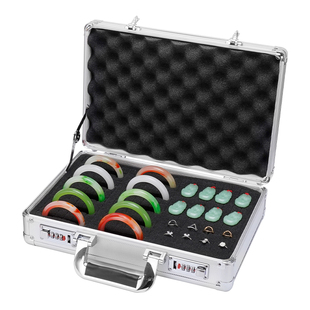 带锁密码玉器首饰玉石翡翠收藏盒手镯饰品展示便携珠宝收纳箱手提