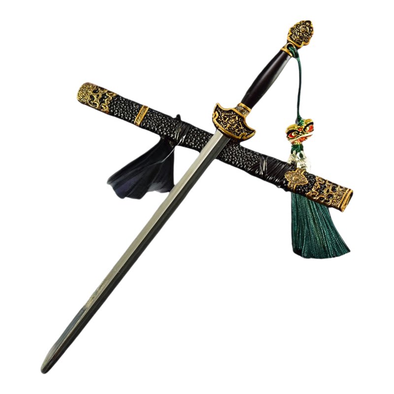 22CM黑钟馗游戏周边斩魔剑全金属武器模型带鞘工艺品刀剑兵器摆件