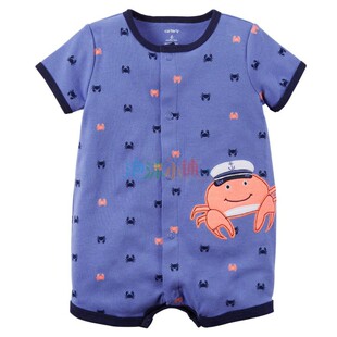 全新现货正品 Carter's卡特 夏婴儿宝宝平角短袖短裤连体衣爬爬服