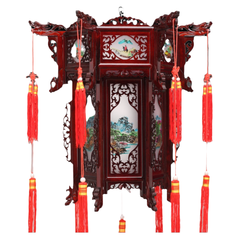 大门宫灯贝晗羊皮实木