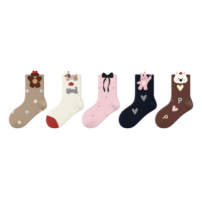 派米儿童袜子春秋款中筒袜