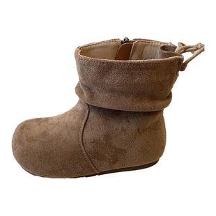 韩版儿童马丁靴2025春秋女童短靴绒面女孩单靴时尚宝宝靴子洋气潮