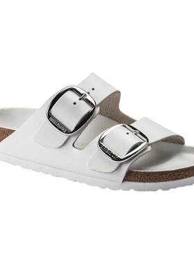 BIRKENSTOCK勃肯牛皮革双扣拖鞋