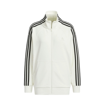 阿迪达斯新款女生针织立领夹克外套运动休闲舒适上衣 JN0760