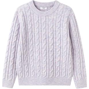 巴拉巴拉balaOne童装儿童毛衫男童女童2025新款冬毛衣绞花针织衫