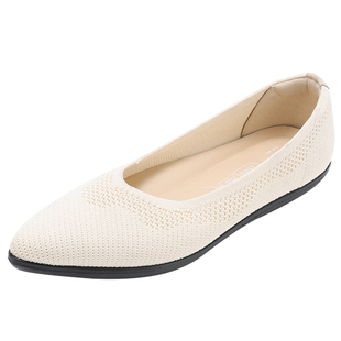 Pansy女鞋2025年春季新款纯色尖头平底鞋平跟软底单鞋浅口百搭