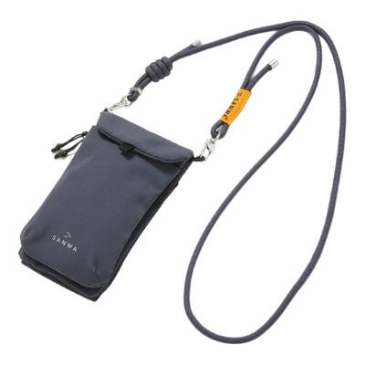 日本SANWASUPPLY手机包挂绳尼龙材质女款单肩斜挎迷你小包双机收纳便携户外包大容量杂物包休闲包