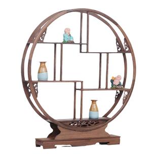 实木桌面小博古架中式多宝阁茶具杯垫紫砂壶摆件展示架放置古玩