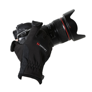 马田专业级摄影师手套触屏防水防风防滑加绒加厚保暖户外骑行男女拍照防寒