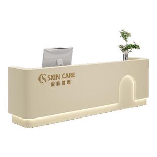 简约现代公司前台接待酒店大厅物业咨询售楼部服务台办公室吧台桌