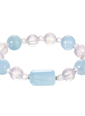 zeroline随型海蓝宝水晶手串女