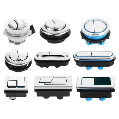 马桶水箱按键冲水开关配件按压器通用盖套双按钮塑料长方形陶瓷