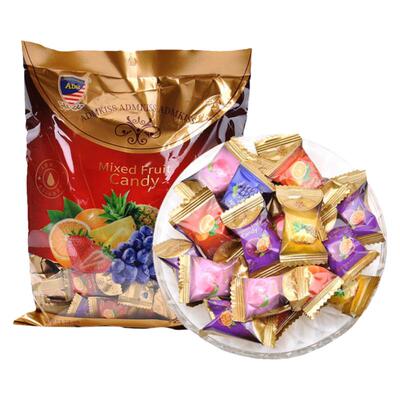 马来西亚ADM混合水果味硬糖500g结婚喜糖果休闲零食年货招待摆盘