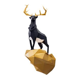 1米高 逐鹿中原 大型墙面装饰壁挂大型宿舍办公室装饰纸工艺DIY