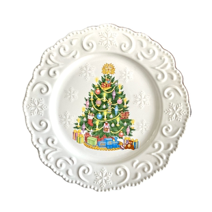 瑕疵外贸尾单陶瓷北欧家用鱼盘创意饭盘日式复古菜盘深浅汤盘碟子