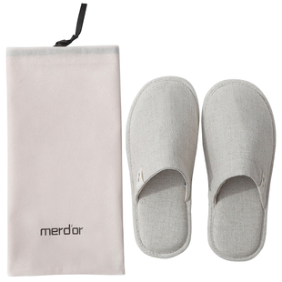 便携式出差旅行拖鞋轻便舒适可收纳男女棉麻拖鞋酒店室内防滑软底