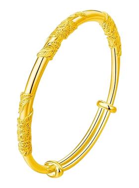 中国珠宝纯银繁花似锦银手镯