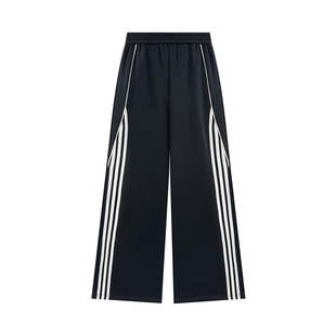 NILICO陈媚【时尚先锋】莱赛尔针织侧边条纹运动长裤休闲裤