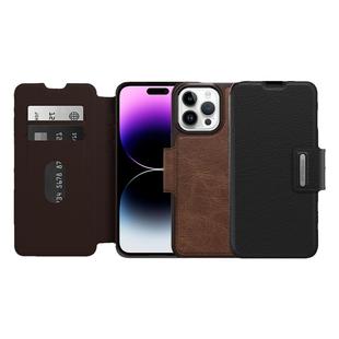 OtterBox官方正品Strada系列适用iphone15商务真皮翻盖苹果保护壳折叠防摔手机壳卡包保护壳