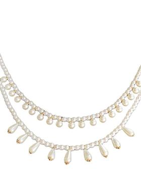 原创古装汉服多层珍珠明制旗袍