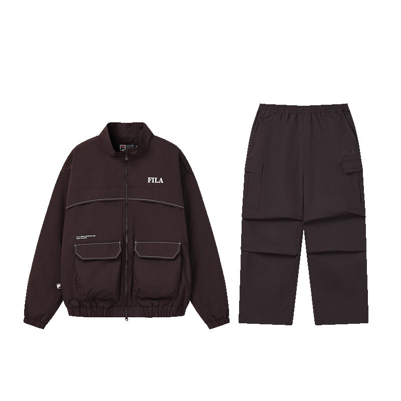 FILA斐乐官方长袖运动套装训练服