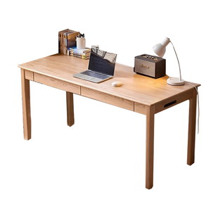 实木书桌学生家用学习桌现代简约卧室工作台双人办公桌书房长桌子