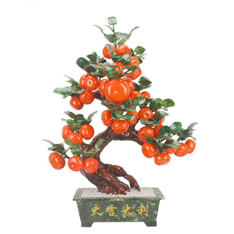 桔子树客厅工艺品送礼玉石盆景