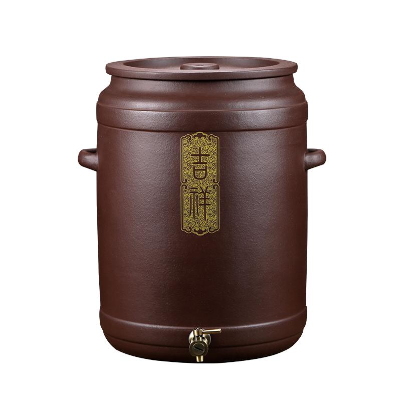 宜兴原矿无釉紫砂水缸大号净水器滤水器/净水器