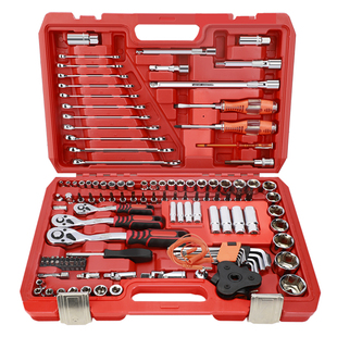 德力西电气汽修工具箱套装套筒组合棘轮扳手小飞修车专用工具大全