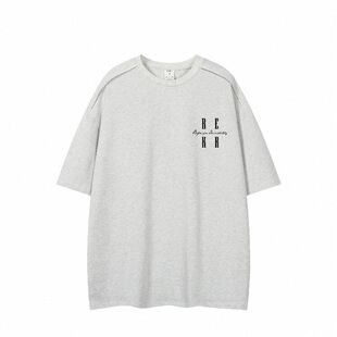 GKKRT美式重磅刺绣短袖T恤男夏季国潮小众设计感休闲正肩圆领上衣