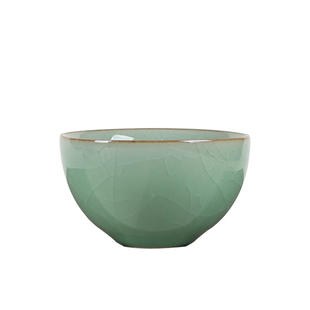 功夫茶杯单个龙泉青瓷茶具品茗杯家用哥窑冰裂茶盏陶瓷主人杯单杯