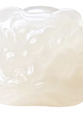 天然和田玉白玉醒狮单珠diy配珠