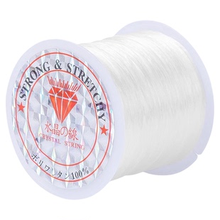 手串弹力绳穿珠子的扁丝串珠线耐磨皮筋绿色水晶高端手链专用黄色