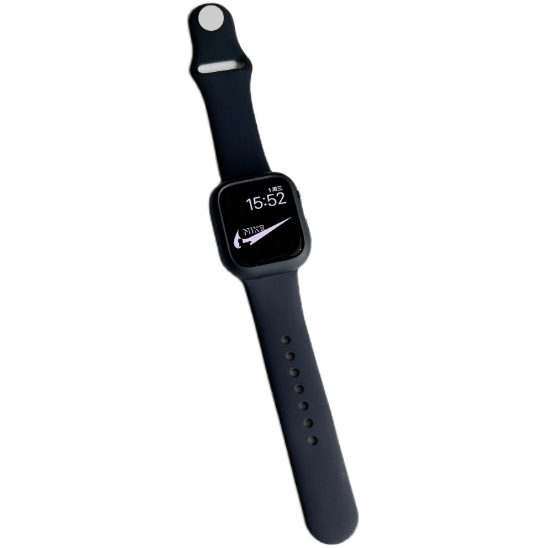 适用苹果手表带Applewatch9代硅胶表带+半包壳新颜色iWatch876se5