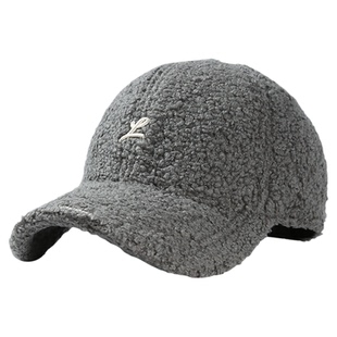 CACUSS帽子女秋冬季新款棒球帽泰迪绒保暖防风鸭舌帽大头围显脸小