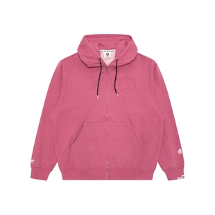 Aape旗舰店男装秋冬猿人压凸印花纯色简约连帽卫衣外套D315XBP