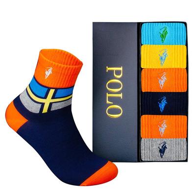 Polo袜子男夏季中筒运动棉袜