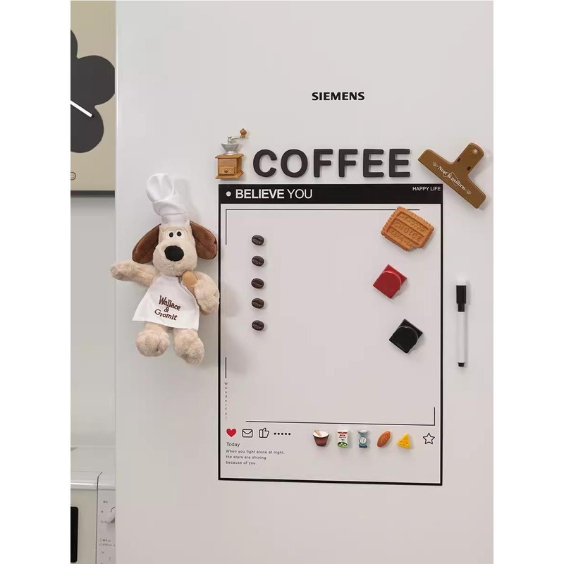 2024新款ins冰箱贴磁铁留言板可擦写备忘录提示板入户门磁吸装饰