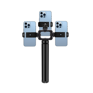 多机位手持落地延长伸缩直播支架三个手机双机位手持自拍杆4S汽车二手车车展走播抖音直播卖货桌面三脚架