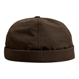 速干复古美式雅痞瓜皮帽男光头薄款针织夏季无檐地主帽女日系潮牌