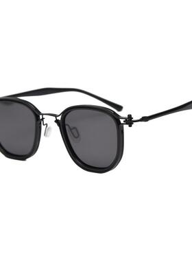 茶色复古偏光金属太阳镜