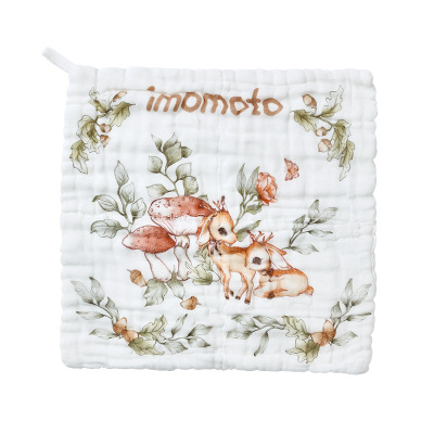 imomoto婴儿防吐奶A类纯棉方巾