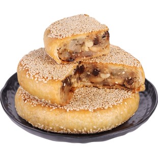 丁源兴温州桥墩镇特产老式大月饼蛋黄五仁鲜肉礼盒装中秋香酥月饼