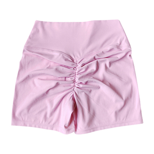 蜜桃臀运动三分裤女高腰提臀紧身瑜伽短裤透气速干跑步健身热裤夏